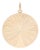 Engine Turned Disc Charm, 14k Yellow Gold, Length 1.38 In For Sale