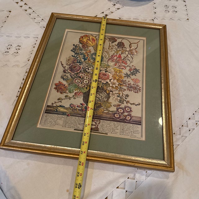 Vintage Reproduction Print March Floral Calendar For Sale - Image 9 of 10
