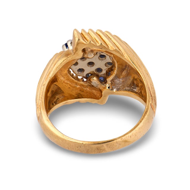 Vintage Sapphire 14k Yellow Gold Ring, Size 6.75 For Sale In Los Angeles - Image 6 of 6