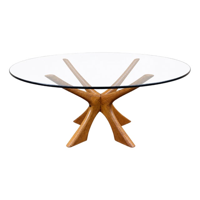 Teak Coffee Table T118 Glass by Illum Wikkelso for Niels Eilersen, 1970s For Sale