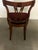 Neoclassical antique mahogany accent, desk, dining, vanity solid wooden chair, with unique arrow design. seat is covered...