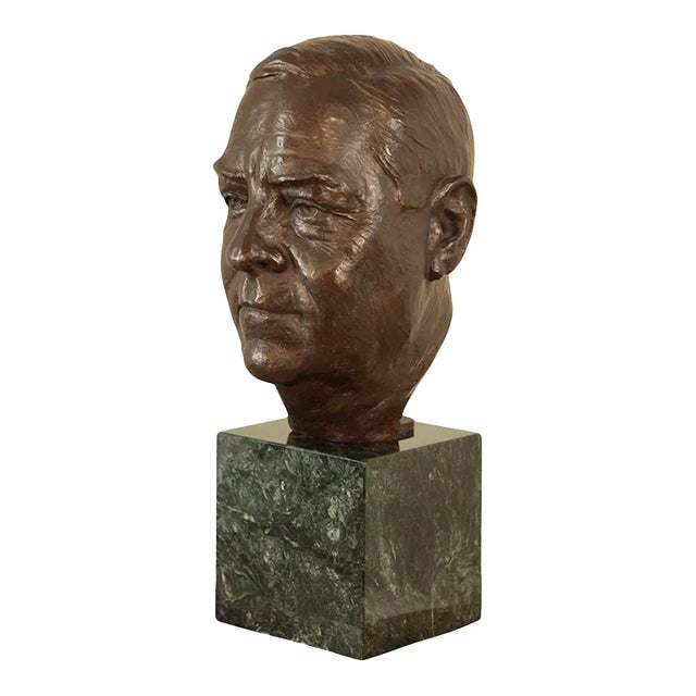 Lawrence Ludtke 1990's Male Bronze Bust For Sale