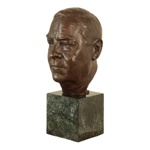 Lawrence Ludtke 1990's Male Bronze Bust