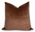 Velvet Pillow Cover in Chestnut, 22x22 Pillow For Sale