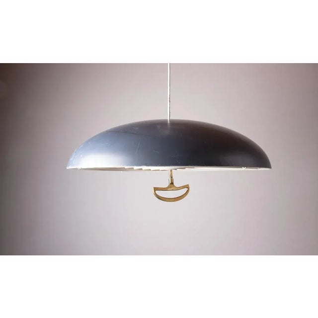 Blue Large Danish Metal California Suspension Light by Vilhem Wolhert & Jorgen Bo for Poulsen, 1960s For Sale - Image 8 of 13