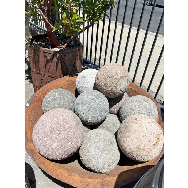 Vintage Stone Granite Garden Sphere For Sale - Image 4 of 6