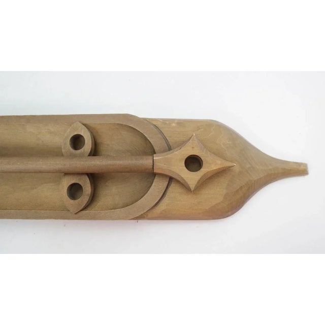 1970s Wooden Wall Artwork Decoration, 1970s For Sale - Image 5 of 7