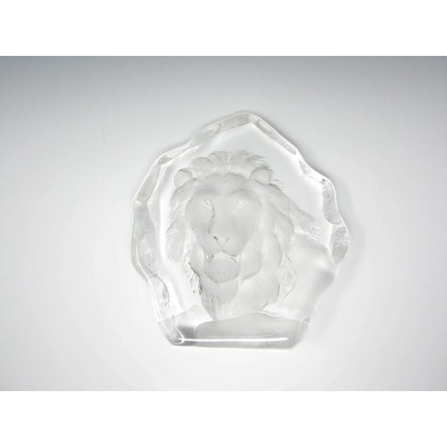 Vintage Mats Jonasson for Kosta Boda Crystal Lion
