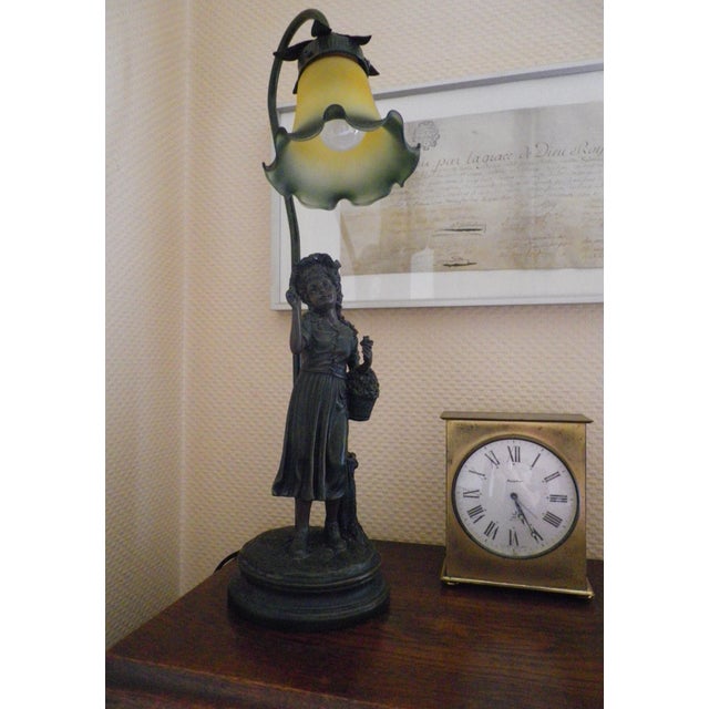 Rosa Table Lamp with Tulip-Shaped Glass Paste Lampshade, 1999 For Sale - Image 17 of 18