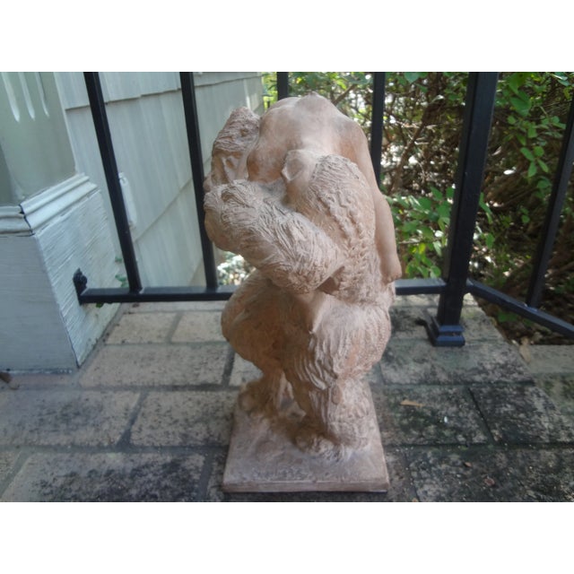 French Terracotta Sculpture Depicting King Kong For Sale - Image 9 of 13
