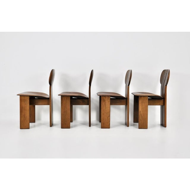 Africa Dining Chairs attributed to Afra & Tobia Scarpa for Maxalto, 1975, Set of 4 For Sale - Image 6 of 15