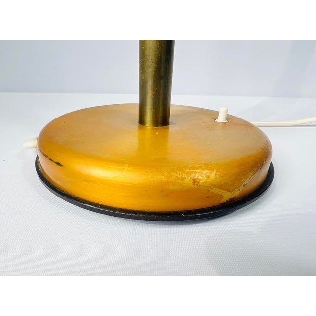 Mid-Century Modern Art Deco Danish Zenith Gold Table Lamp in Aluminum, Brass and Bakelite, 1960 For Sale - Image 17 of 18