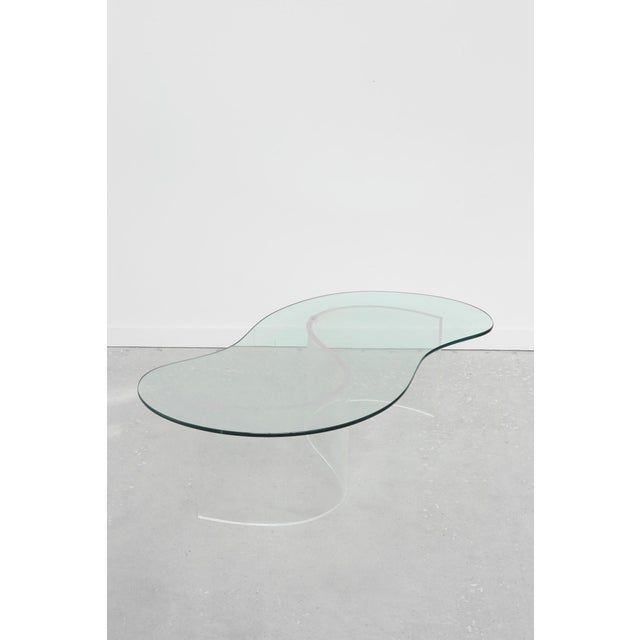 Biomorphic Lucite and Glass Coffee Table For Sale In Jacksonville, FL - Image 6 of 9