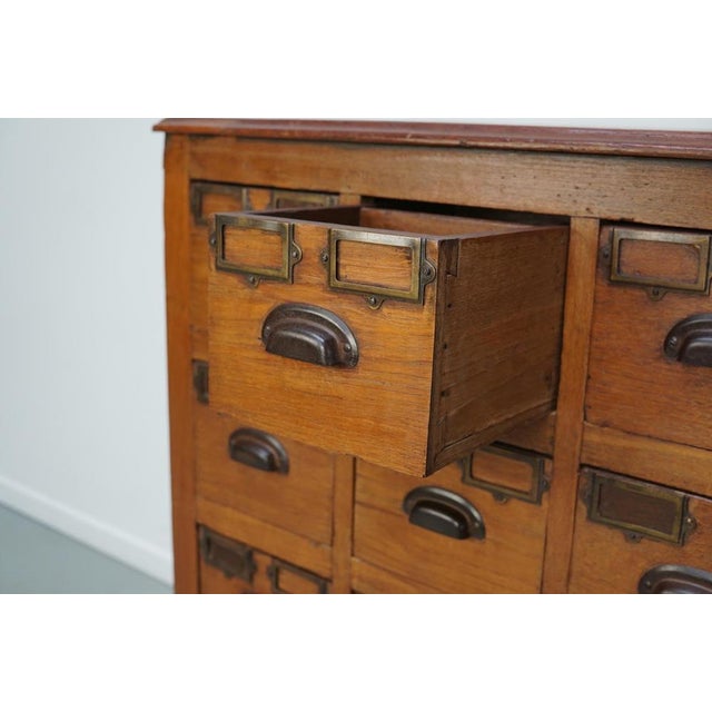 Vintage Asian Teak Apothecary Cabinet, 1930s For Sale - Image 8 of 16