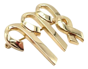Late 20th Century Tiffany & Co. Paloma Picasso Yellow Gold Zodiac Virgo Pin Brooch
