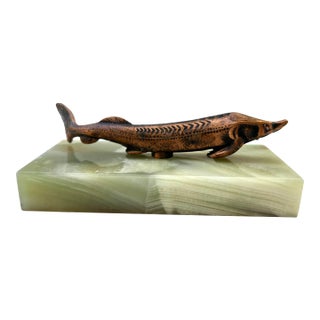 Vintage Italian Copper Fish Sculpture For Sale