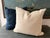 Pillows made from antique grain sacking material, heavy slubby linen, dyed indigo blue with polka dots. Alternate side in...