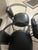 Post-Modern Black Metal Barstools -Set of Three For Sale - Image 4 of 11