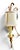 1990s Mid-Century Modern Gold Leaf 2-Light Crystal Wall Sconce For Sale - Image 9 of 14