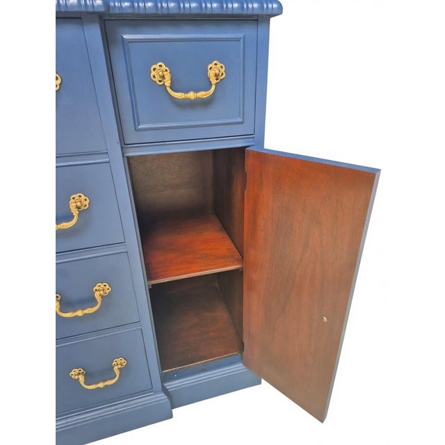 Exquisitely Restored Secretary Desk With Hutch, C. Early 20th Century For Sale - Image 11 of 13