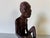 Vintage Hand-Carved Wood African Man Sculpture For Sale - Image 10 of 12
