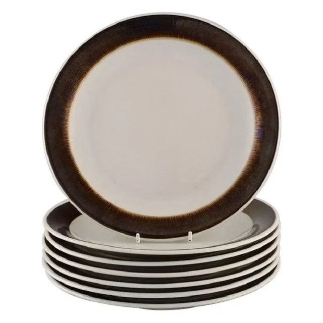 1960s Koka Dinner Plates by Hertha Bengtson for Rörstrand, Set of 7 For Sale - Image 5 of 5