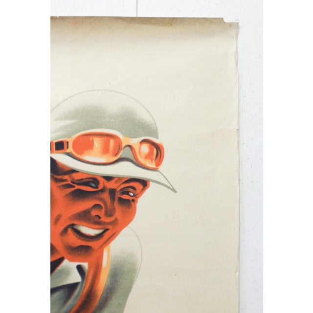 1940s 1945 French Alcohol Poster, Bonal Apéritif l'Ami Des Sports (Cycling) For Sale - Image 5 of 6