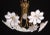 White Petite Murano Vintage Chandelier White Flowers, 1970 For Sale - Image 8 of 9