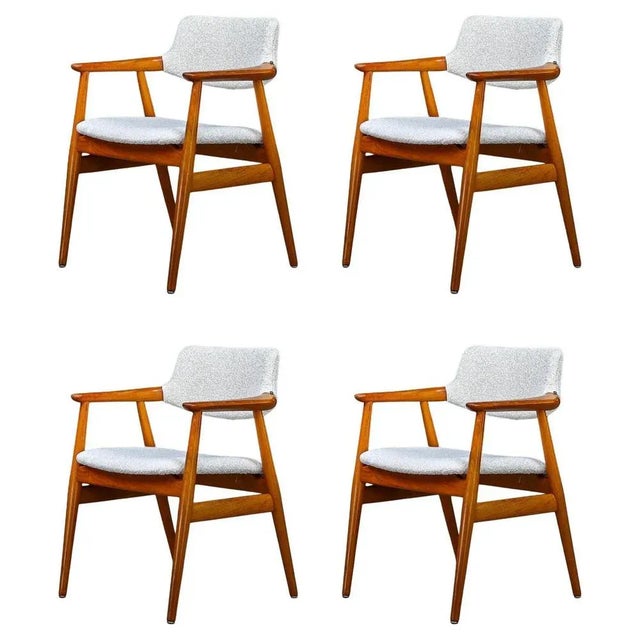 Mid-Century Teak GM11 Dining Chairs Model by Svend Åge Eriksen for Glostrup, 1960s, Set of 4 For Sale - Image 9 of 9