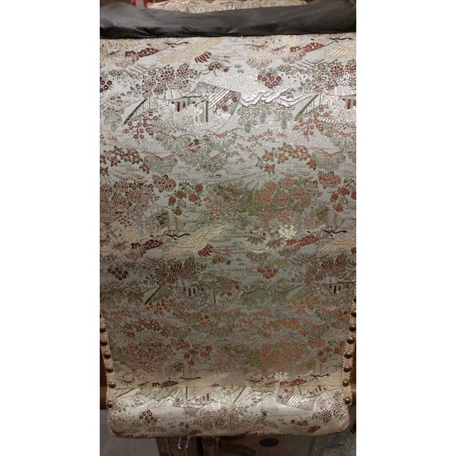 MidCentury Japanese Obi Silk Chairs A Pair Chairish