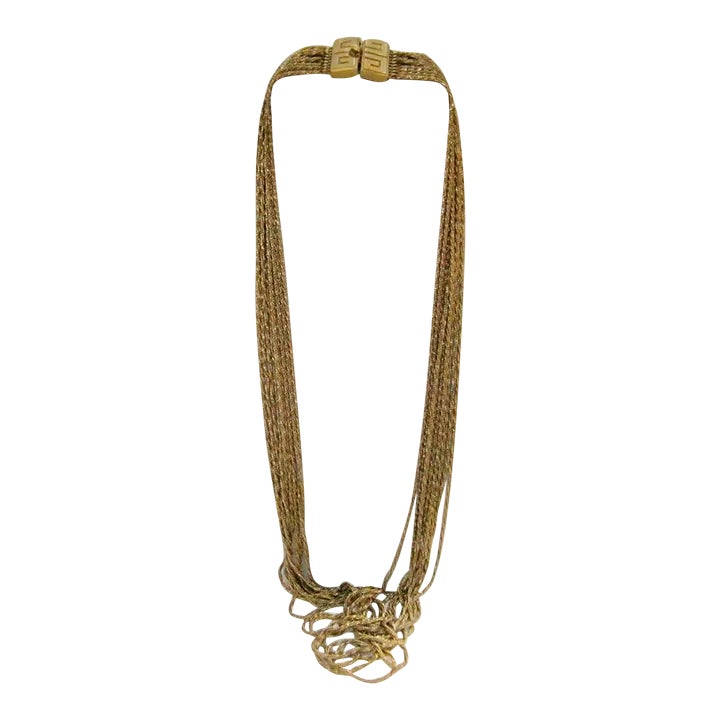vintage GIVENCHY ロゴ×3チャーム ブローチ ゴールド 206 vintage-givenchy-multi-chain-