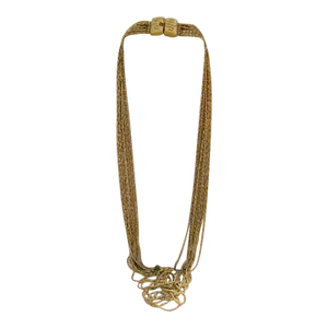 Vintage Givenchy Multi Chain Signature Logo Clasp Necklace