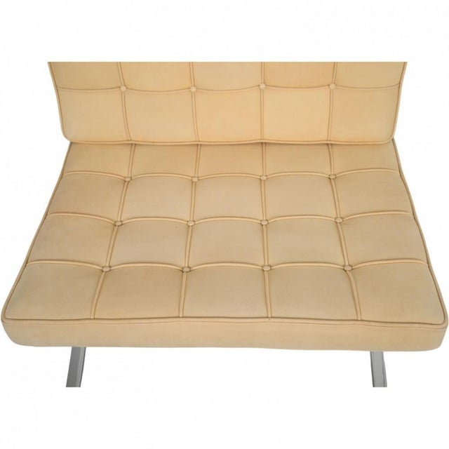 Barcelona Chair in Nubuck Leather by Ludwig Mies Van Der Rohe, 2010s For Sale - Image 4 of 18