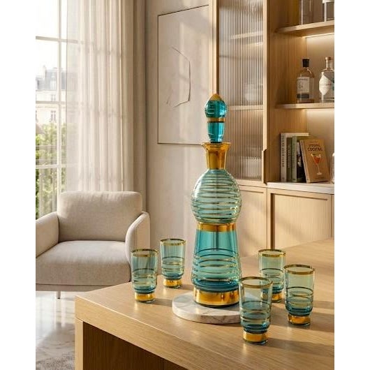 Set of 6, Mid-Century Modern Tuscany Liqueur Set From the 1960s For Sale - Image 9 of 16