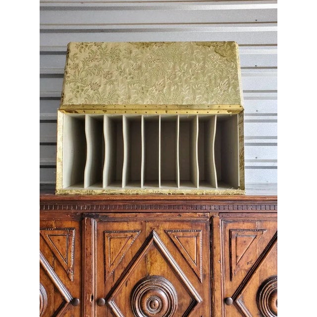 Mid 20th Century Large Pe Guerin Signed American Mid-Century Upholstered Cartonnier Document Chest Tabletop File Cabinet For Sale - Image 5 of 11