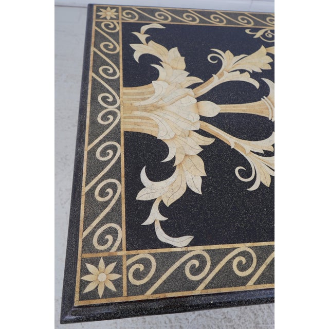 Maitland - Smith Maitland Smith Neoclassical Wrought Iron Base Dining Room Table For Sale - Image 4 of 12