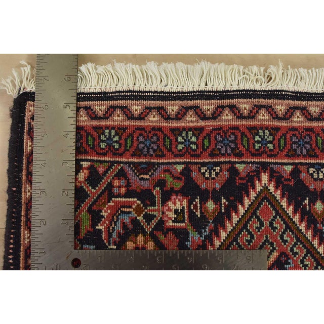 Fine Bidjar Rug 1’6” X 2’1” Red Wool Vintage Hand-Knotted Carpet For Sale In Philadelphia - Image 6 of 6