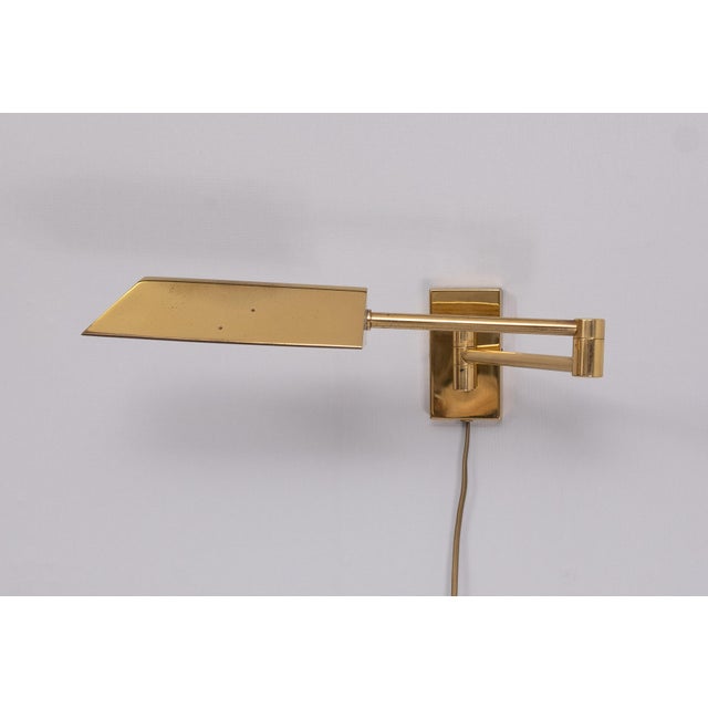 Brass Swing Arm Wall Lamp, Germany, 1978 For Sale - Image 6 of 11