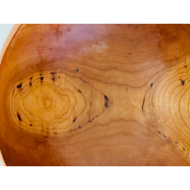 1990s Walter Goodridge Signed Turned Wood Bowl For Sale In Miami - Image 6 of 6