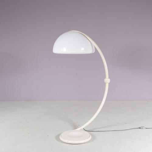 White Serpente Floor Lamp by Elio Martinelli for Martinelli, Italy, 1960s For Sale - Image 8 of 12