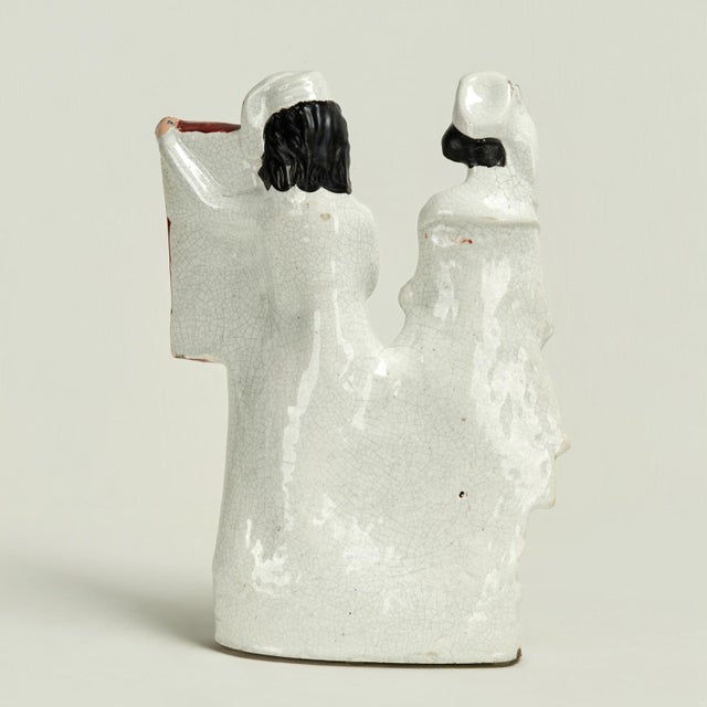 English Antique Staffordshire Double Musical Figures For Sale - Image 3 of 12