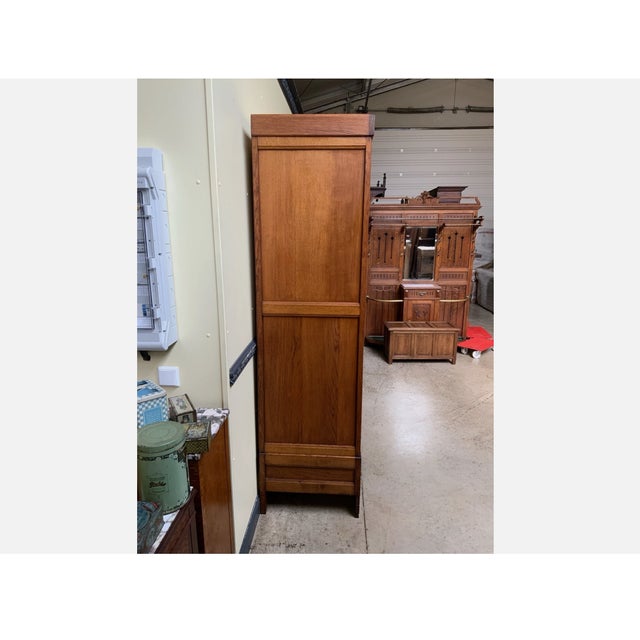 Vintage Art Deco Wardrobe in Oak, 1930 For Sale - Image 6 of 9