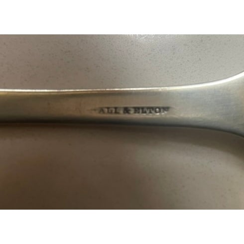 Traditional Mid 19th Century Single German Silver Spoon Hall & Elton, Geneva, Ny For Sale - Image 3 of 3
