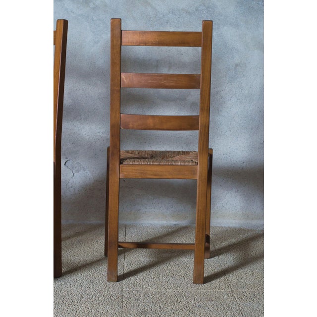 Brutalist Dining Chairs, France, 1950s, Set of 3 For Sale - Image 9 of 12
