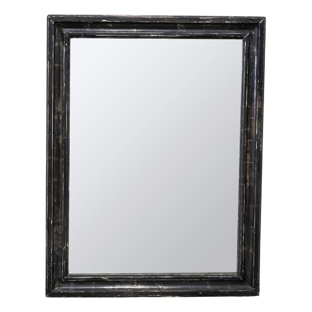 Early 20th Century Rectangular Silver Leaf Mirror, 1940s For Sale
