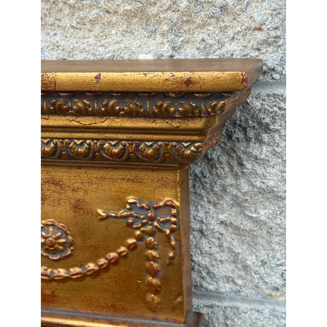 1990s Antique Reproduction Neoclassical Regency Carved Gilt Mirror For Sale - Image 5 of 8