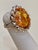 32 Carat Natural Oval Citrine Cocktail Ring in 14 Karat Yellow Gold, Estate For Sale - Image 17 of 18