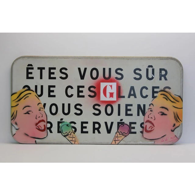 Ice Spots - 2017 KIKI "has a predilection for the use of supports and media resulting from urban art: it combines stencil...