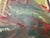 Vintage Abstract Painting With Craquelure in Original Wood Frame For Sale - Image 12 of 14