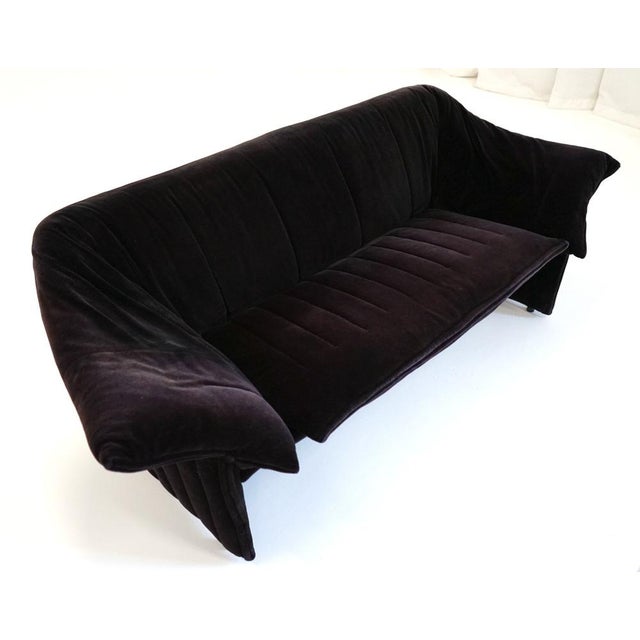 Mario Bellini Model Le Stelle Velvet Two-Seat Sofa by Mario Bellini, Set of 1970 For Sale - Image 4 of 5